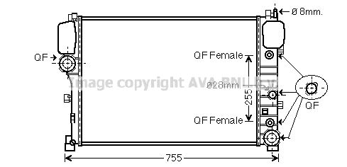 AVA QUALITY COOLING Радиатор, охлаждение двигателя MS2469